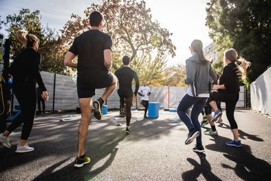 running group wearing innovative fabrics