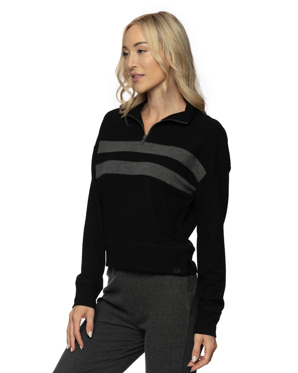 Andrea FLC Stripe Quarter Zip