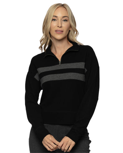 Andrea FLC Stripe Quarter Zip